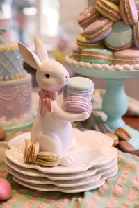 22cm Pastel Candy Macaron Bunny with Bow