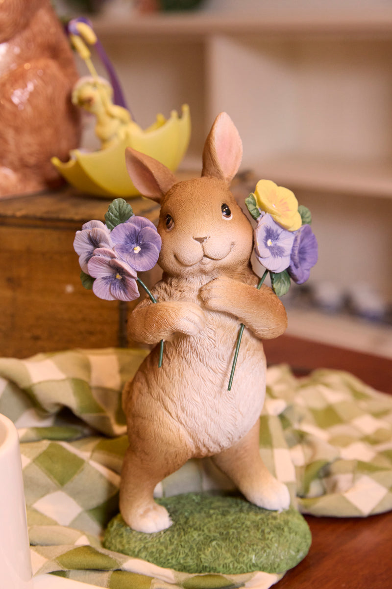 Mr Fields Bunny with Pansies
