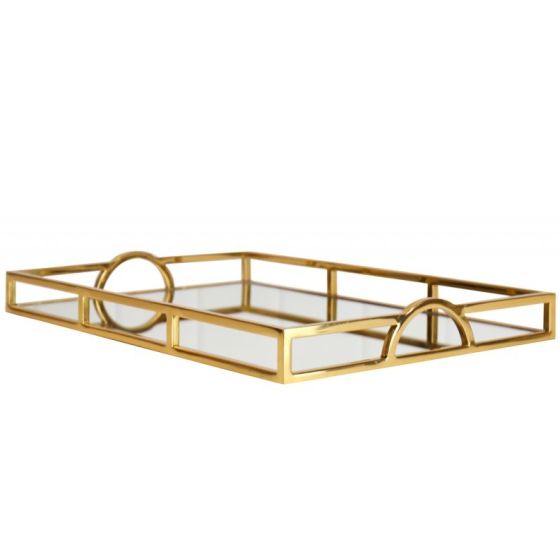 Golden Arch Mirror Tray