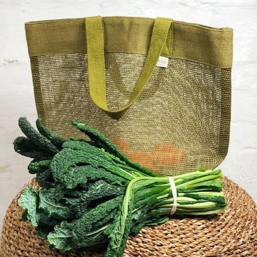 Jute Mesh Bag - Olive