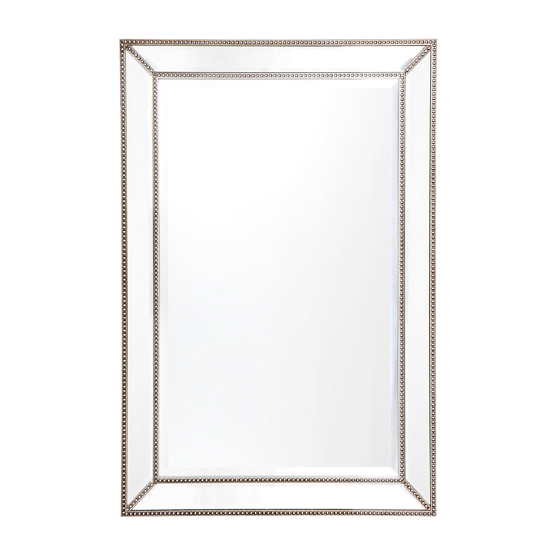 Zeta Wall Mirror - Medium Antique Silver