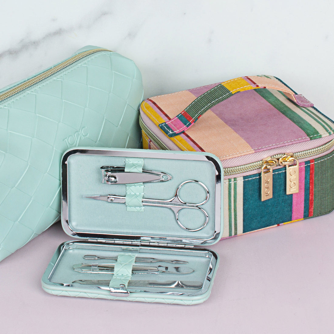 Manicure Set -  Woven Teal