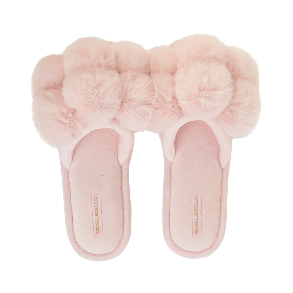 Pom Pom Slippers – Cosy Luxe – Pink Quartz