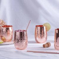 Stemless Copper Glasses