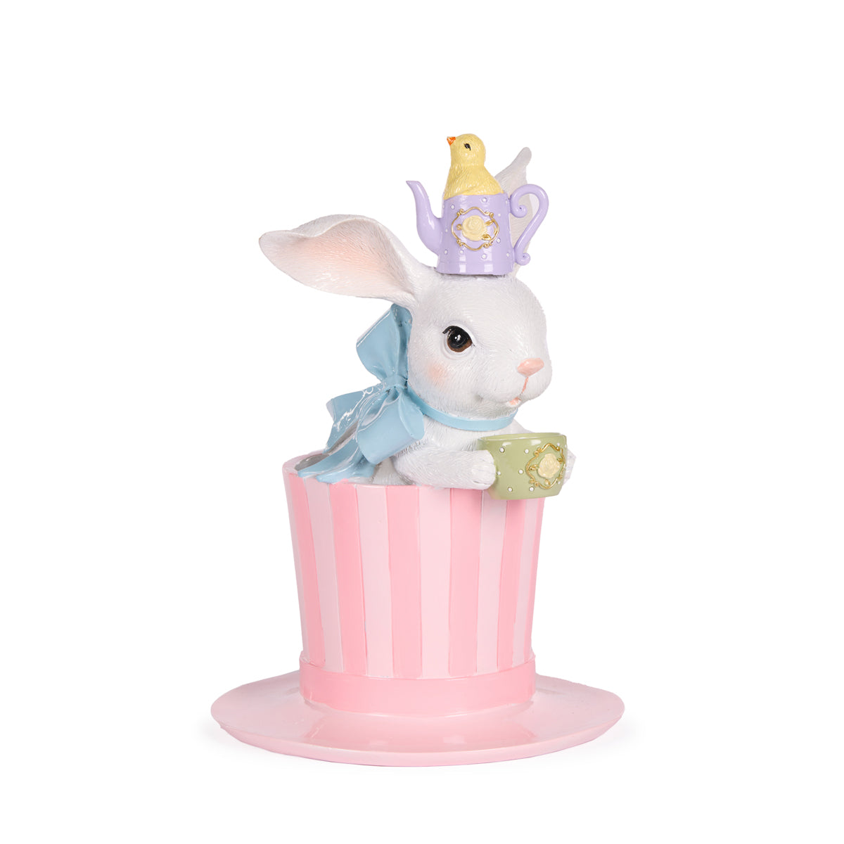 25cm Pastel Piped Bunny in Top Hat