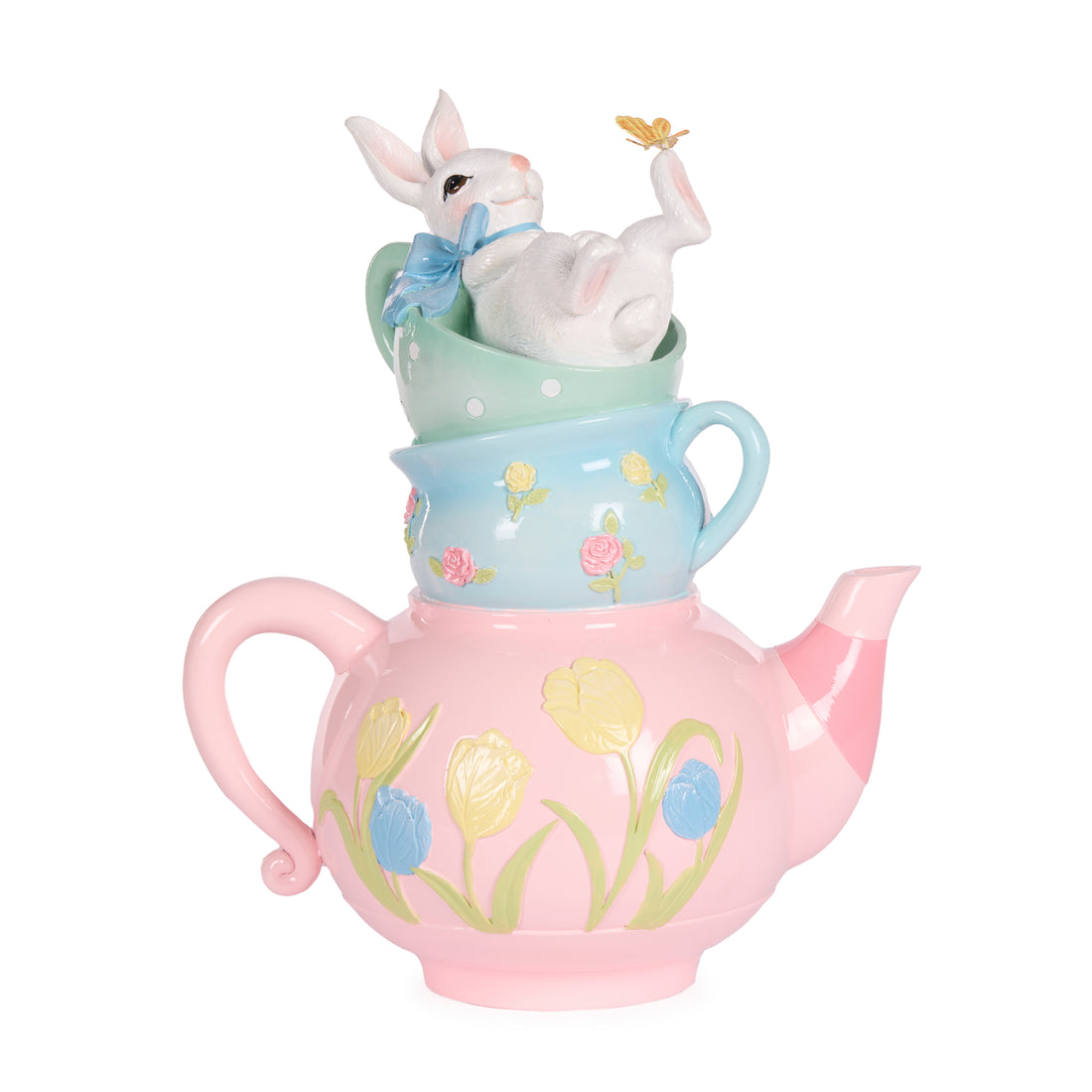 33cm Pastel PipedTeatime Bunny Stack