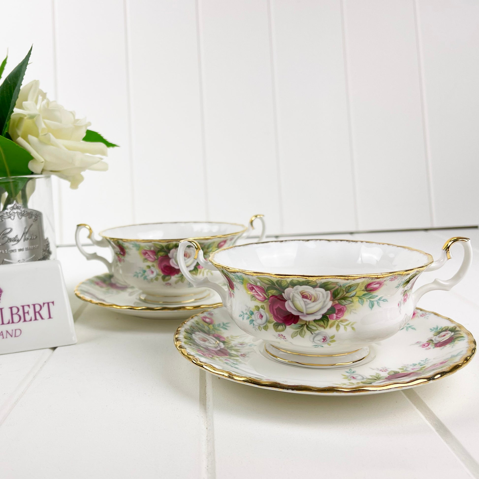 Royal Albert Vintage Celebration Soup Coupe and Saucer