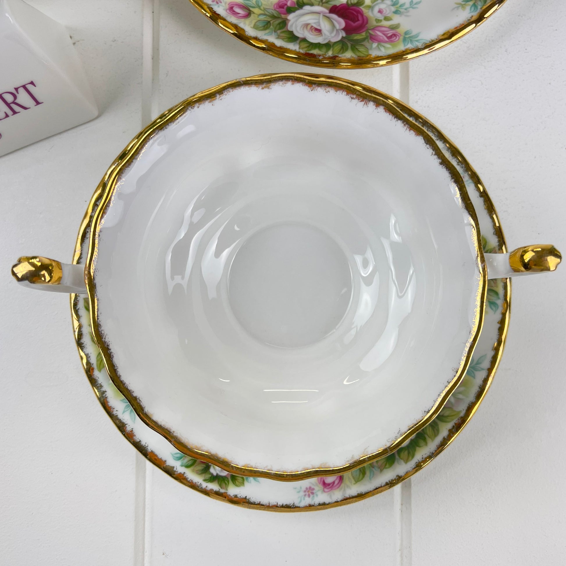 Royal Albert Vintage Celebration Soup Coupe and Saucer