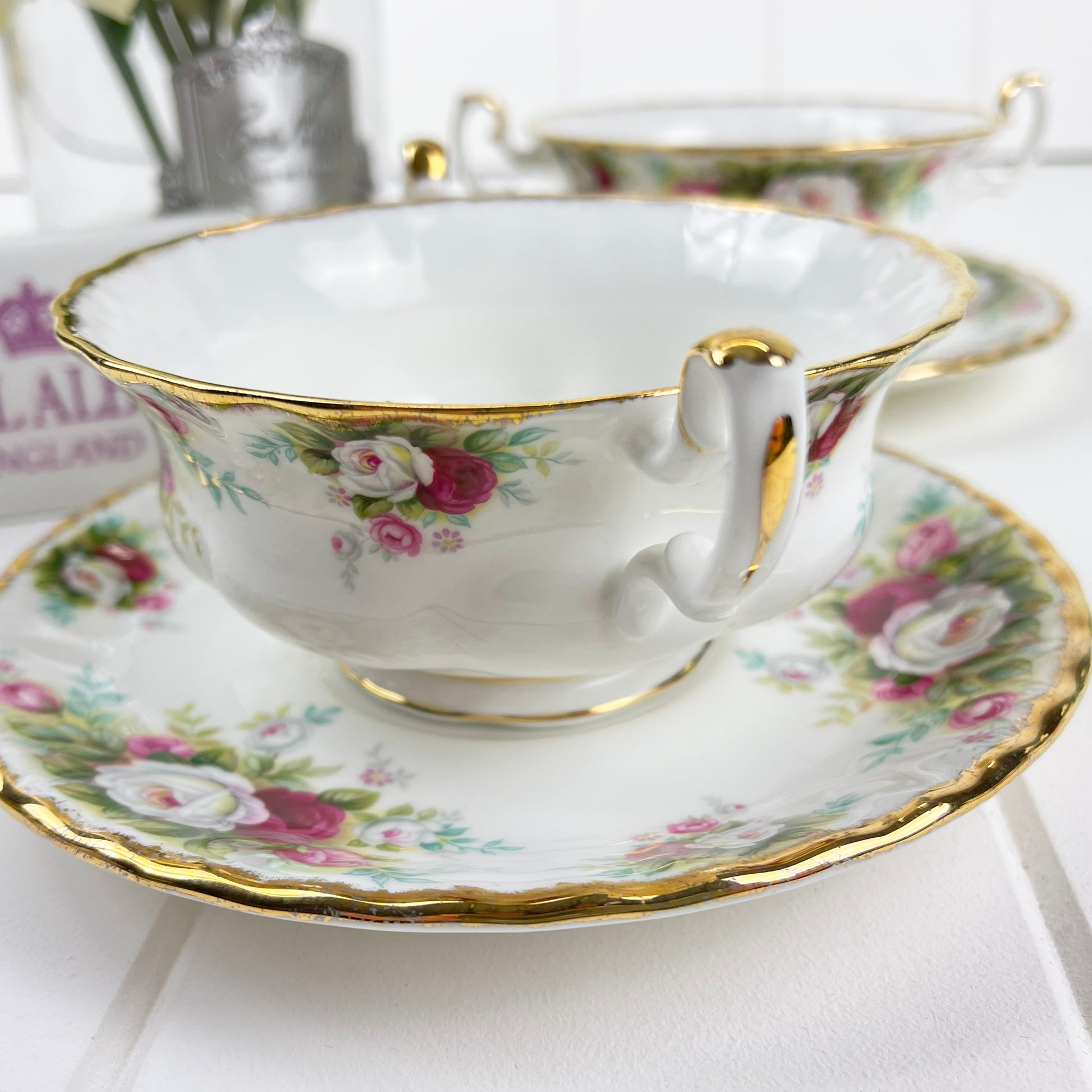 Royal Albert Vintage Celebration Soup Coupe and Saucer