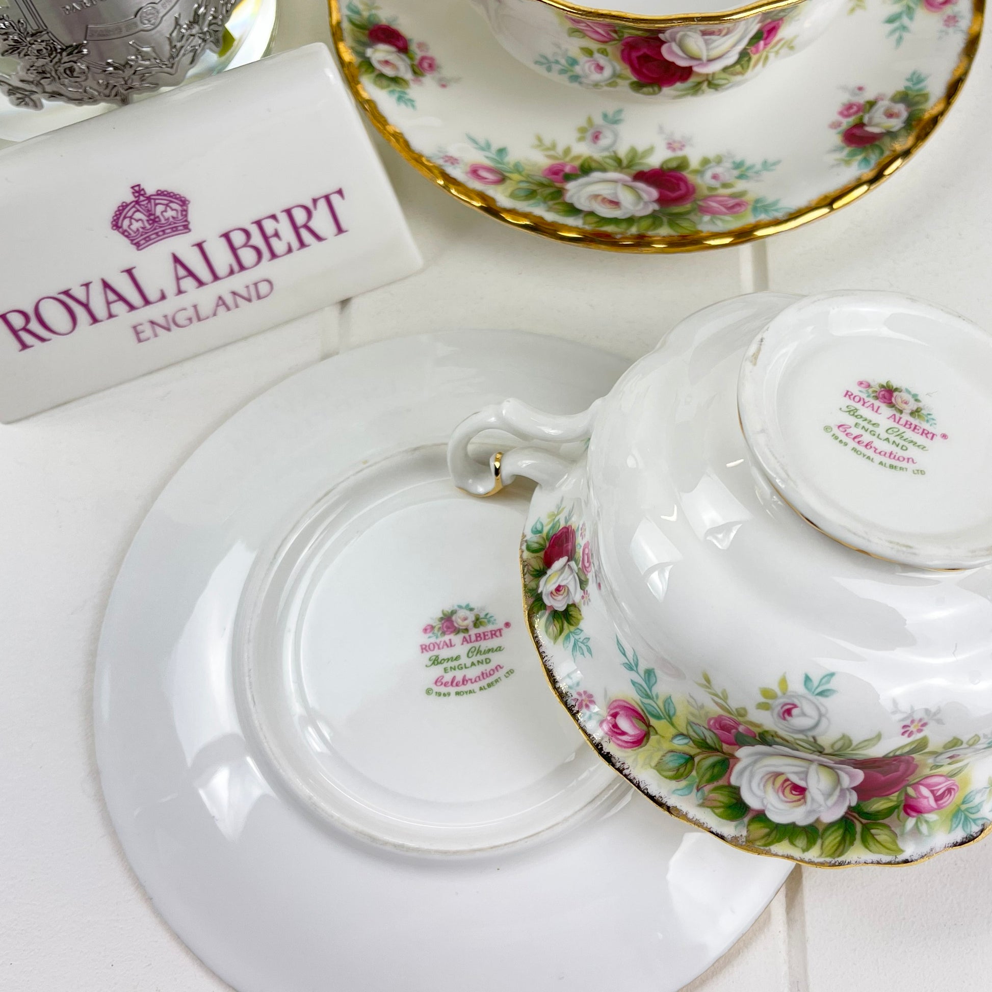 Royal Albert Vintage Celebration Soup Coupe and Saucer