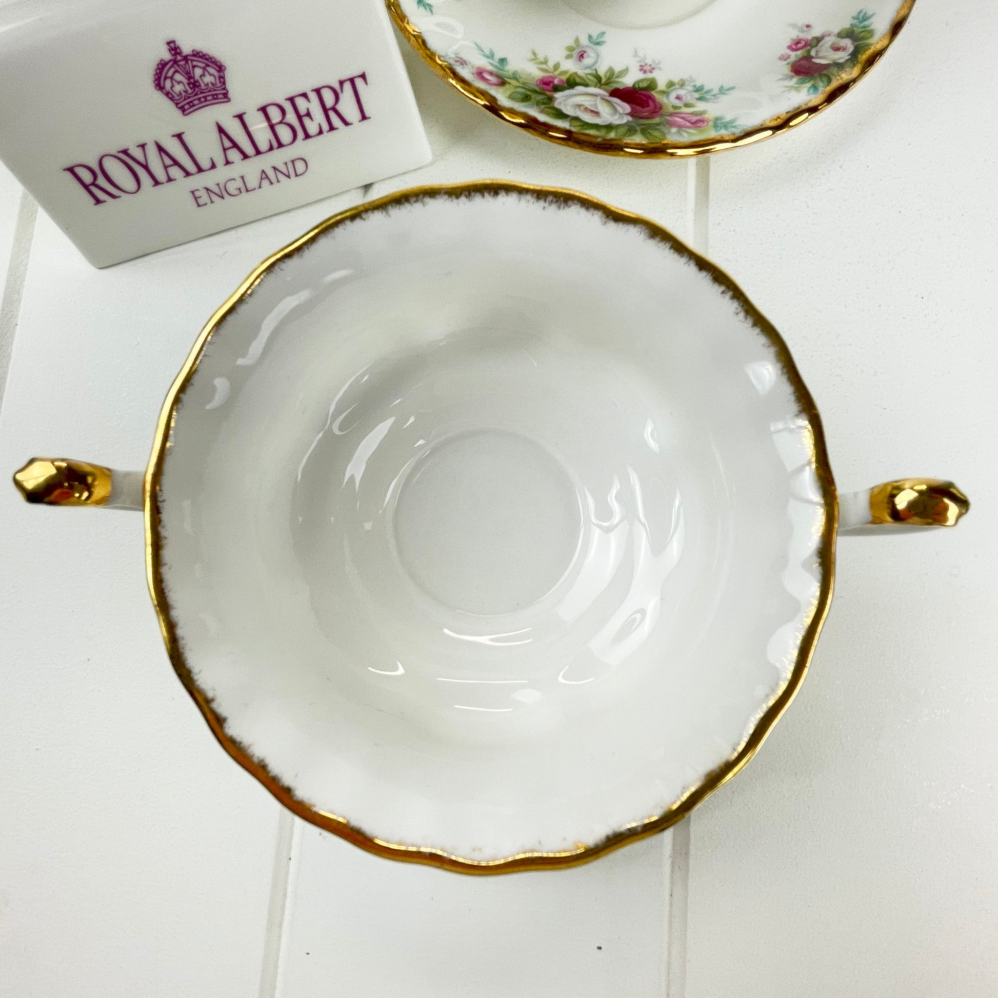 Royal Albert Vintage Celebration Soup Coupe and Saucer