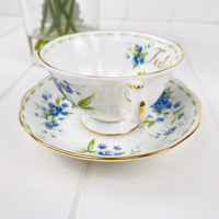 Royal Albert Flower of the Month - July Forget-Me-Not Breakfast Cup Duo