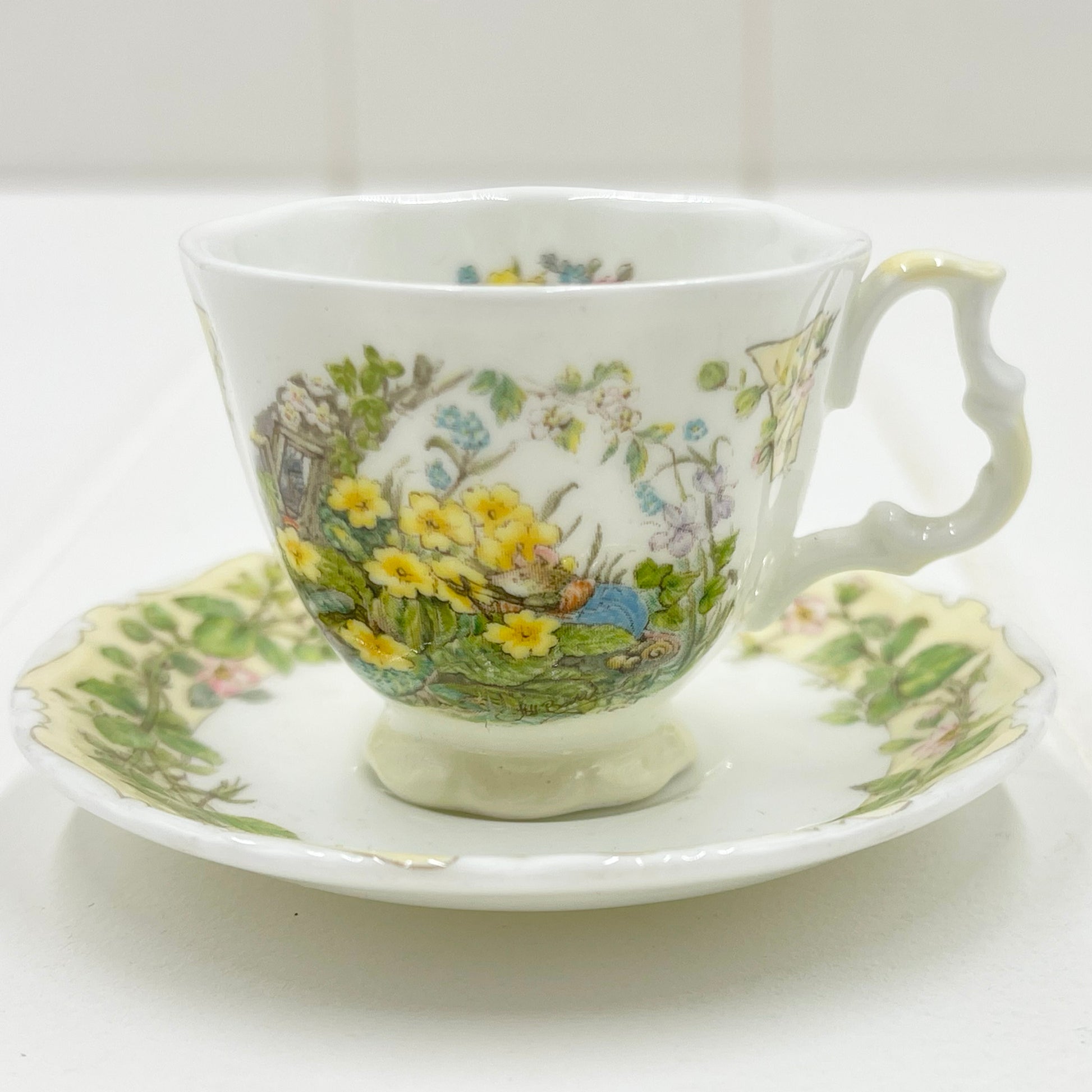 Royal Doulton Brambly Hedge Miniature Spring Teacup and Saucer Duo