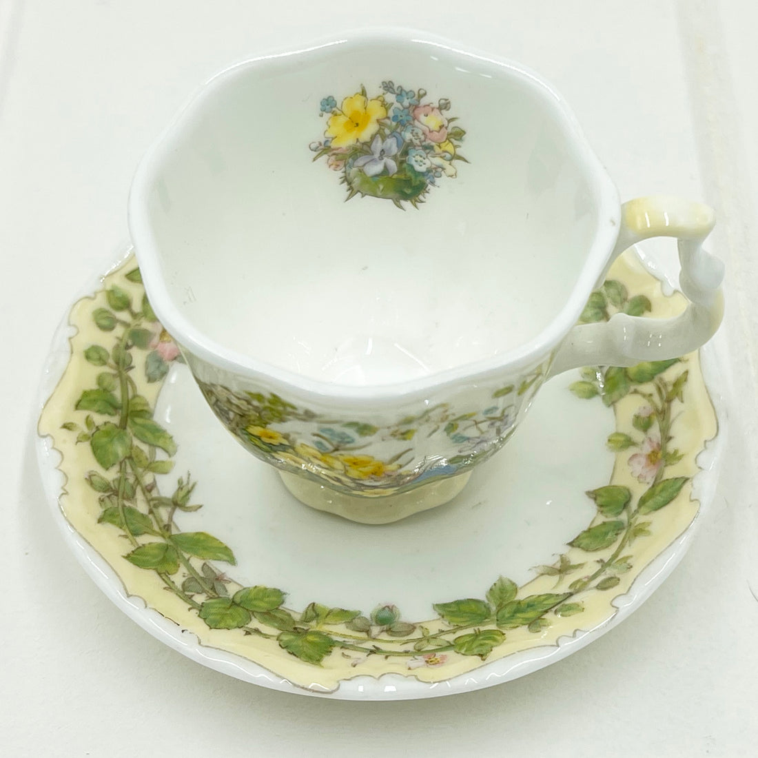 Royal Doulton Brambly Hedge Miniature Spring Teacup and Saucer Duo