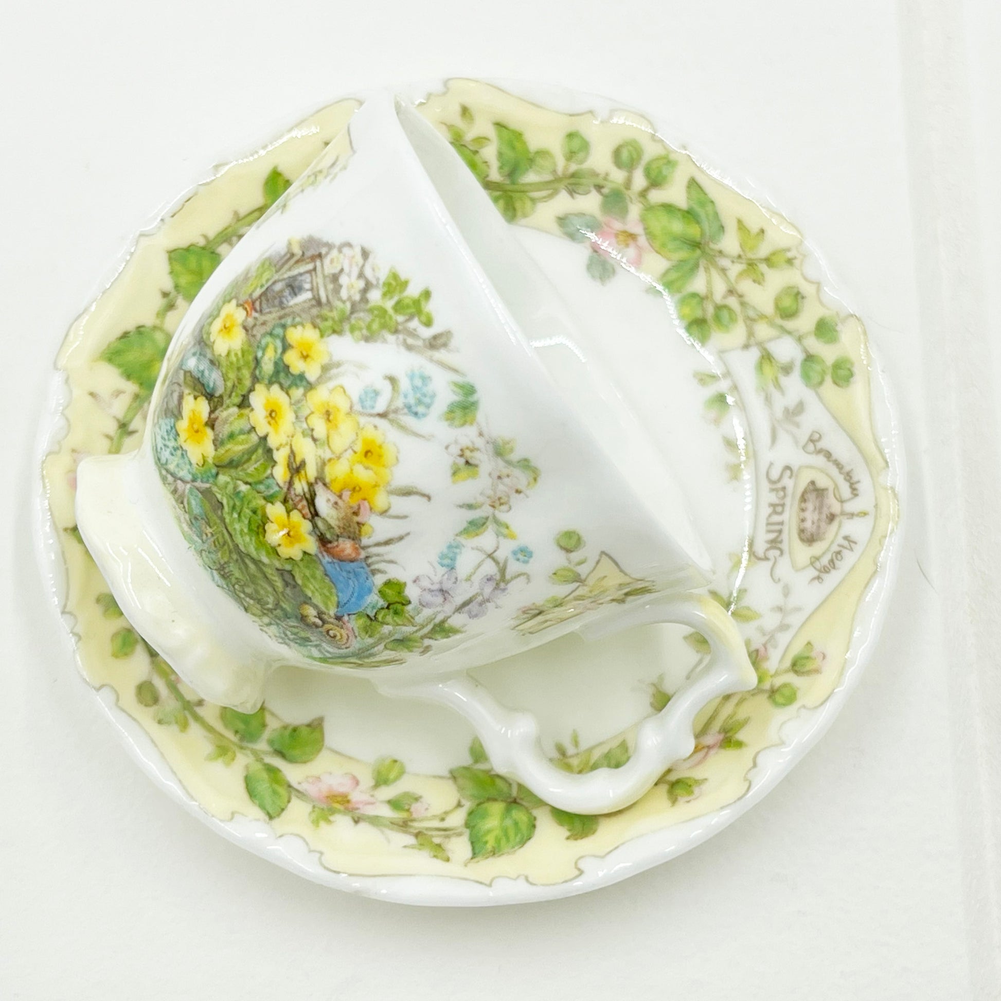 Royal Doulton Brambly Hedge Miniature Spring Teacup and Saucer Duo