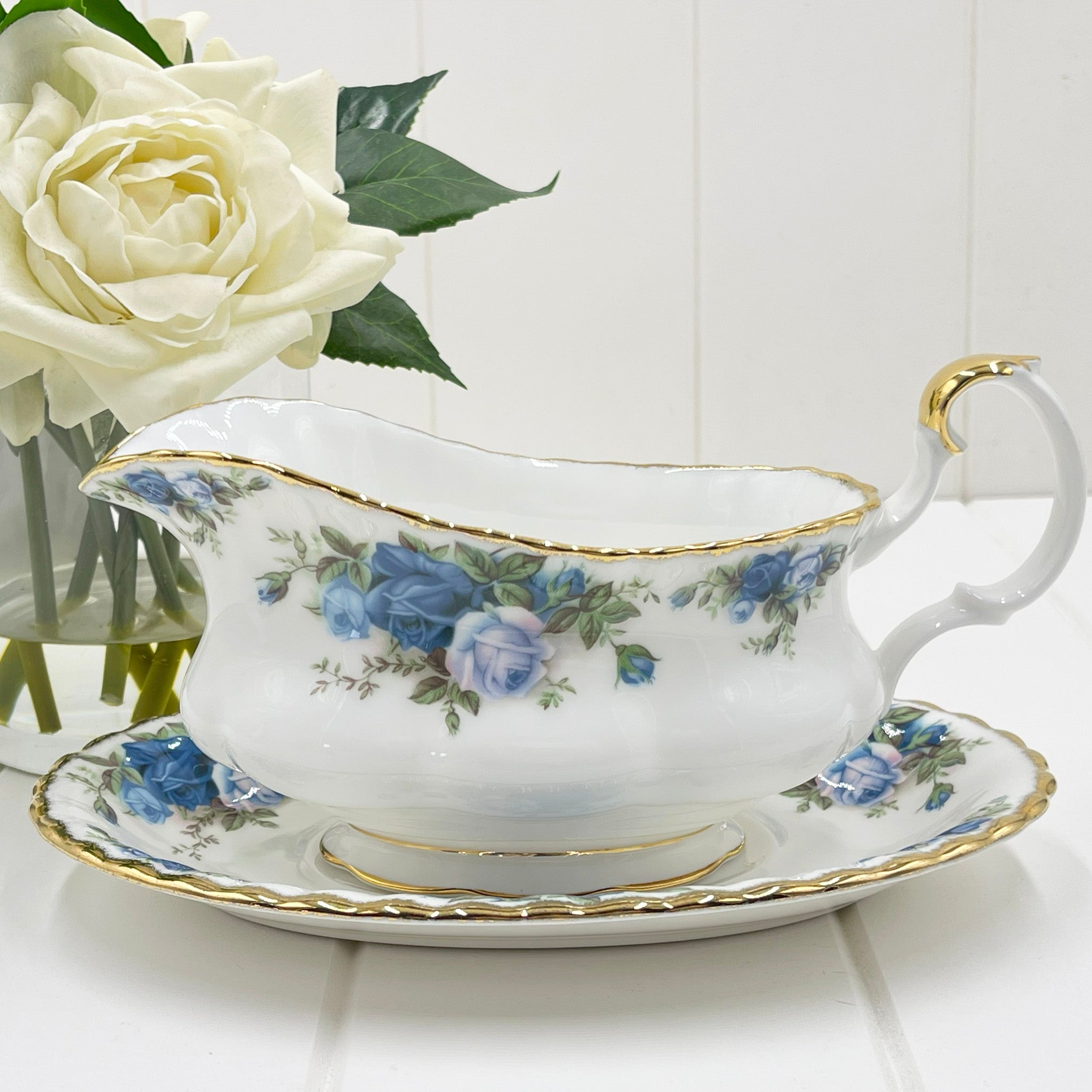 Royal Albert Moonlight Rose Gravy Boat and Underplate