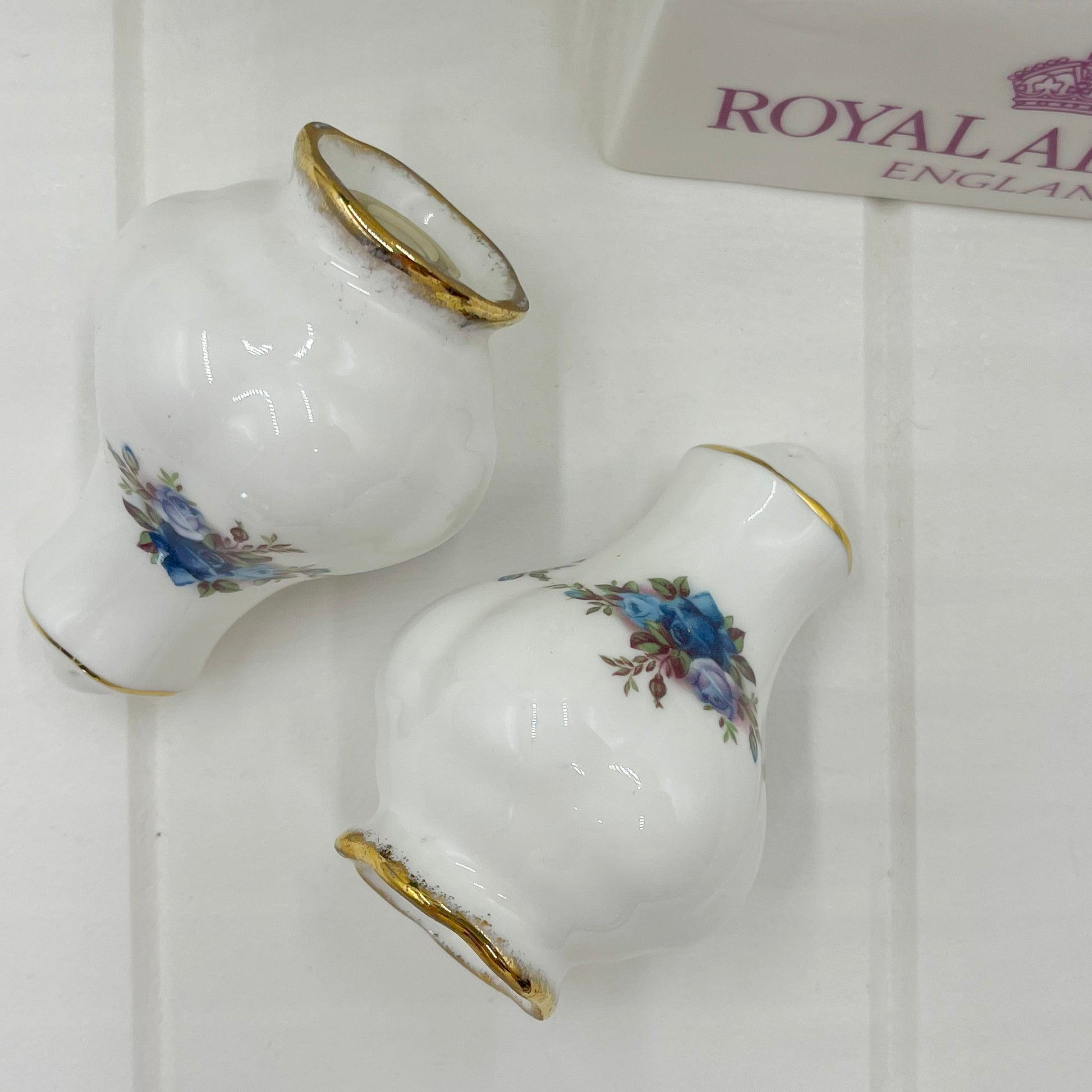 Royal Albert Vintage Moonlight Rose Pepper & Salt Pots
