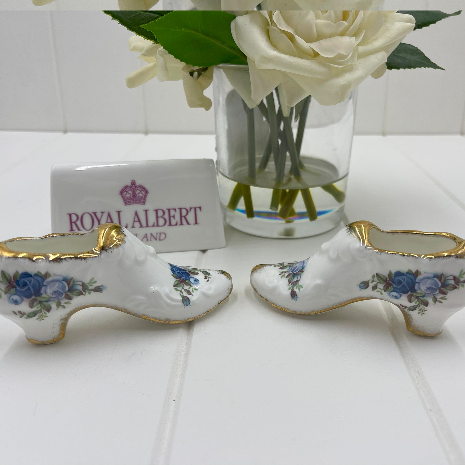 Royal Albert Vintage Moonlight Rose Pair of Shoes