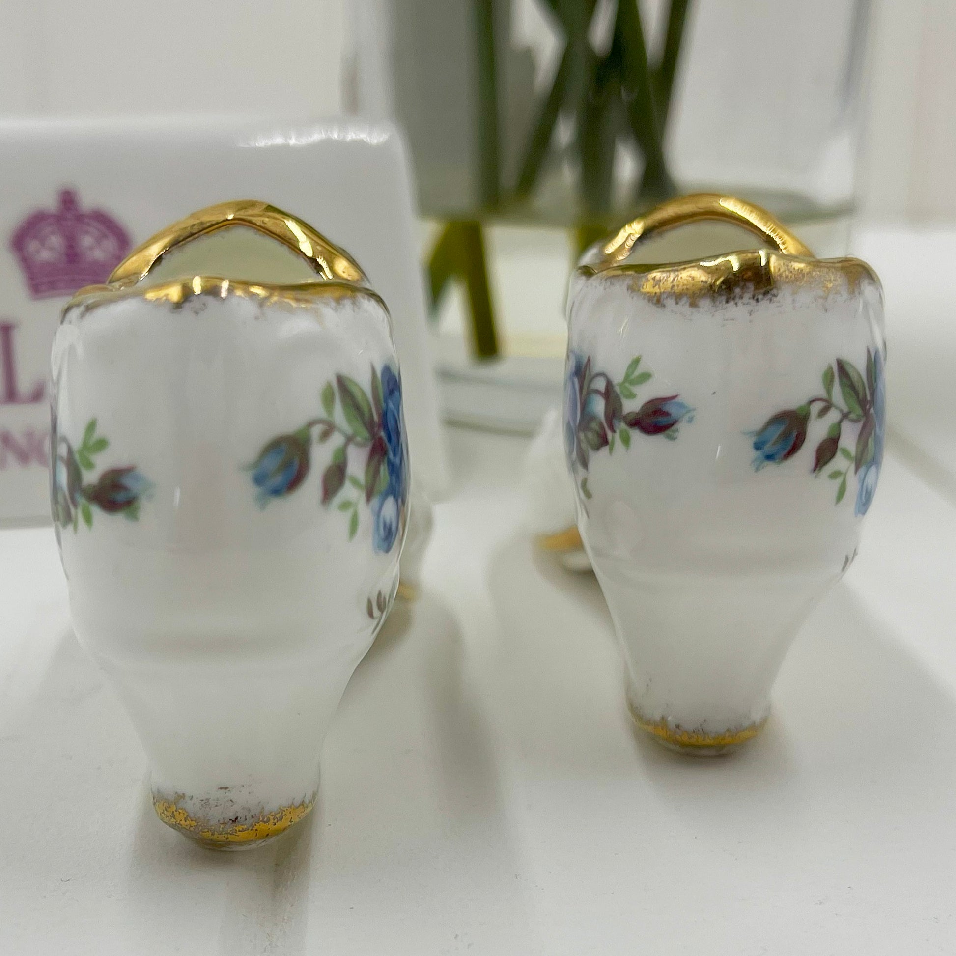 Royal Albert Vintage Moonlight Rose Pair of Shoes