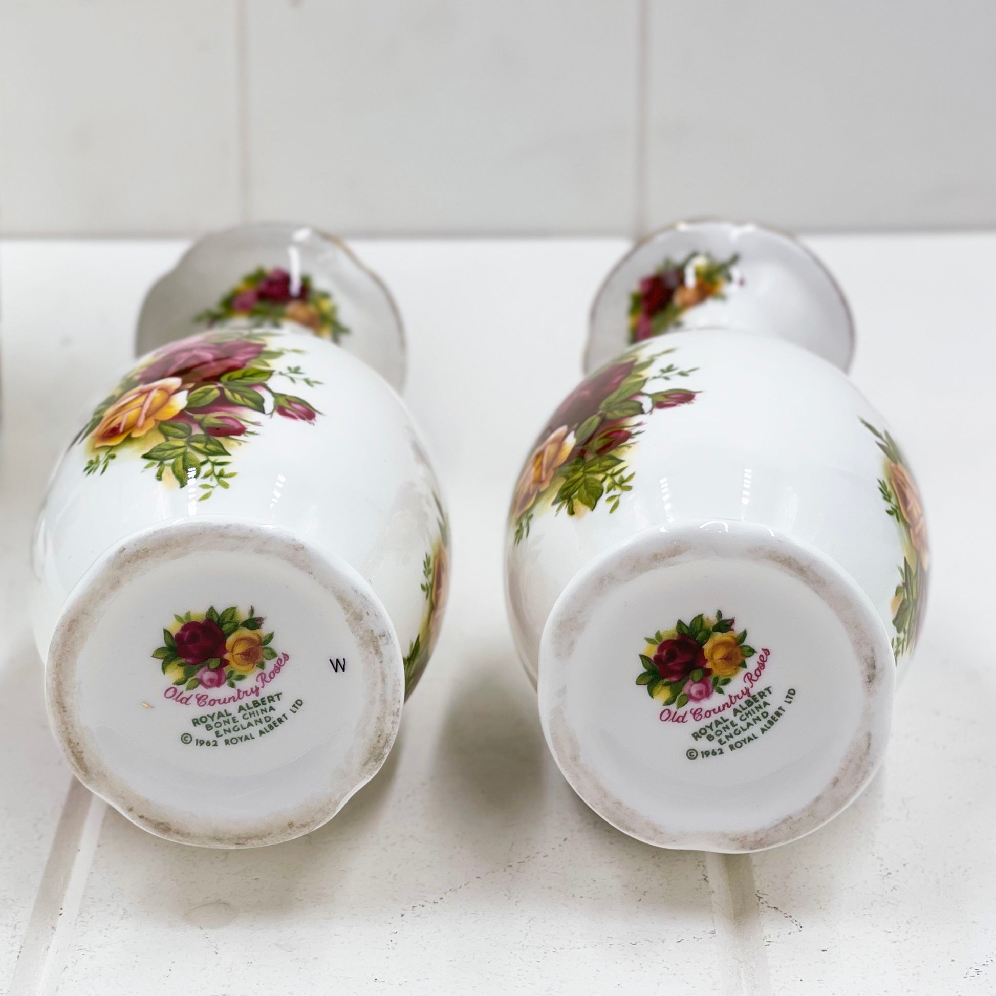 Royal Albert Vintage Old Country Roses 19cm Pair of Bud Vases