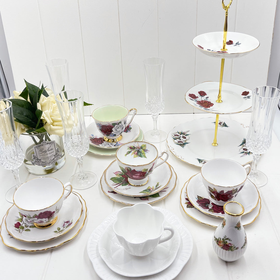 Royal Albert, Shelley, Queen Anne, Duchess, Colclough Crazy High Tea Set