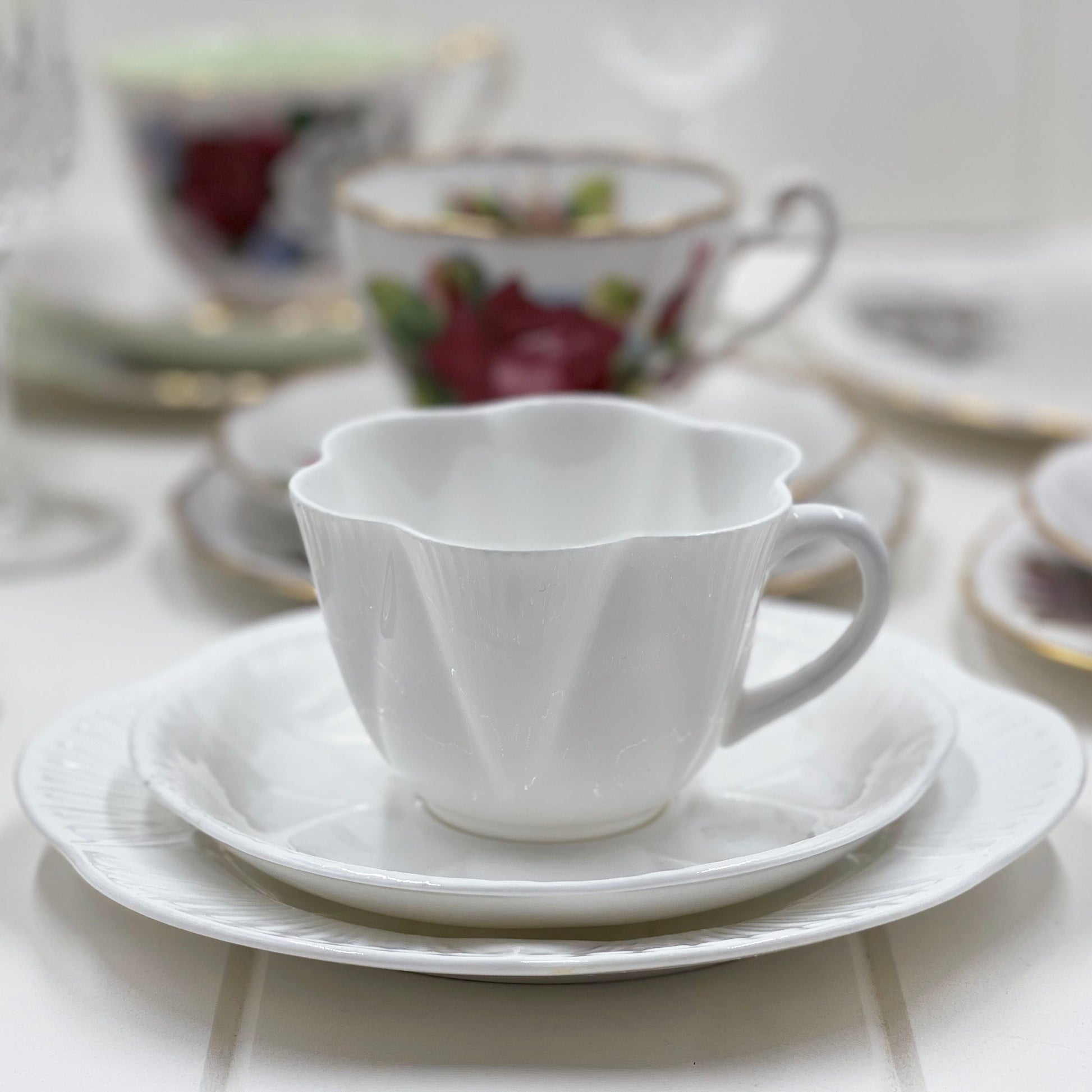 Royal Albert, Shelley, Queen Anne, Duchess, Colclough Crazy High Tea Set