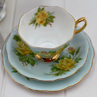 Royal Albert Tea Rose on Turquoise Colourway Trio