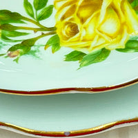 Royal Albert Tea Rose on Turquoise Colourway Trio