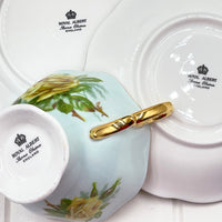 Royal Albert Tea Rose on Turquoise Colourway Trio