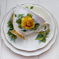 Royal Standard Vintage World Of Roses Yellow Rose Trio