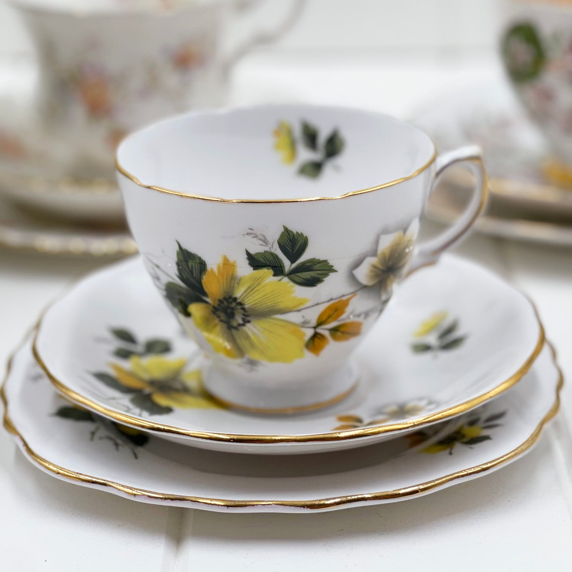 Royal Vale Yellow Flower Trio