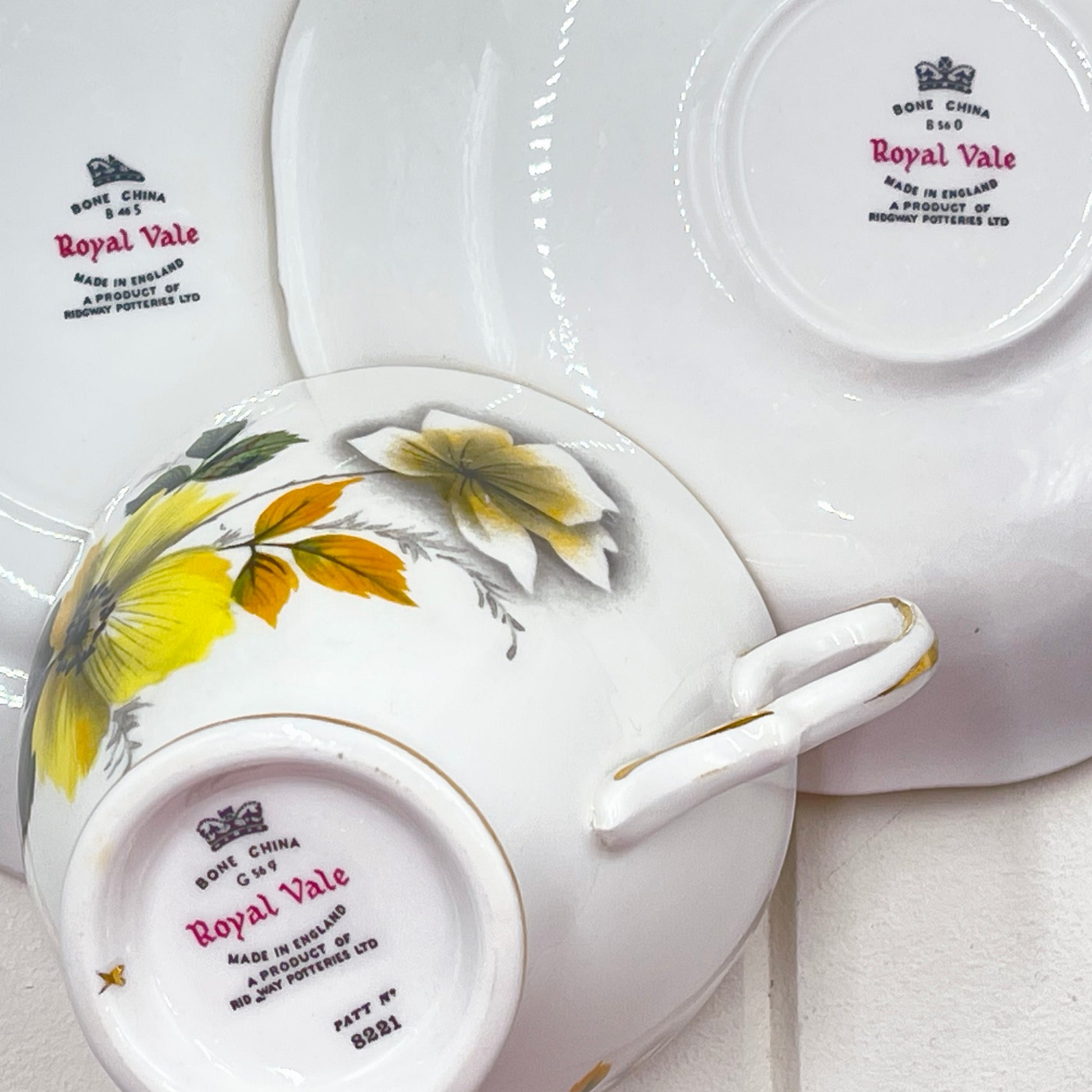 Royal Vale Yellow Flower Trio