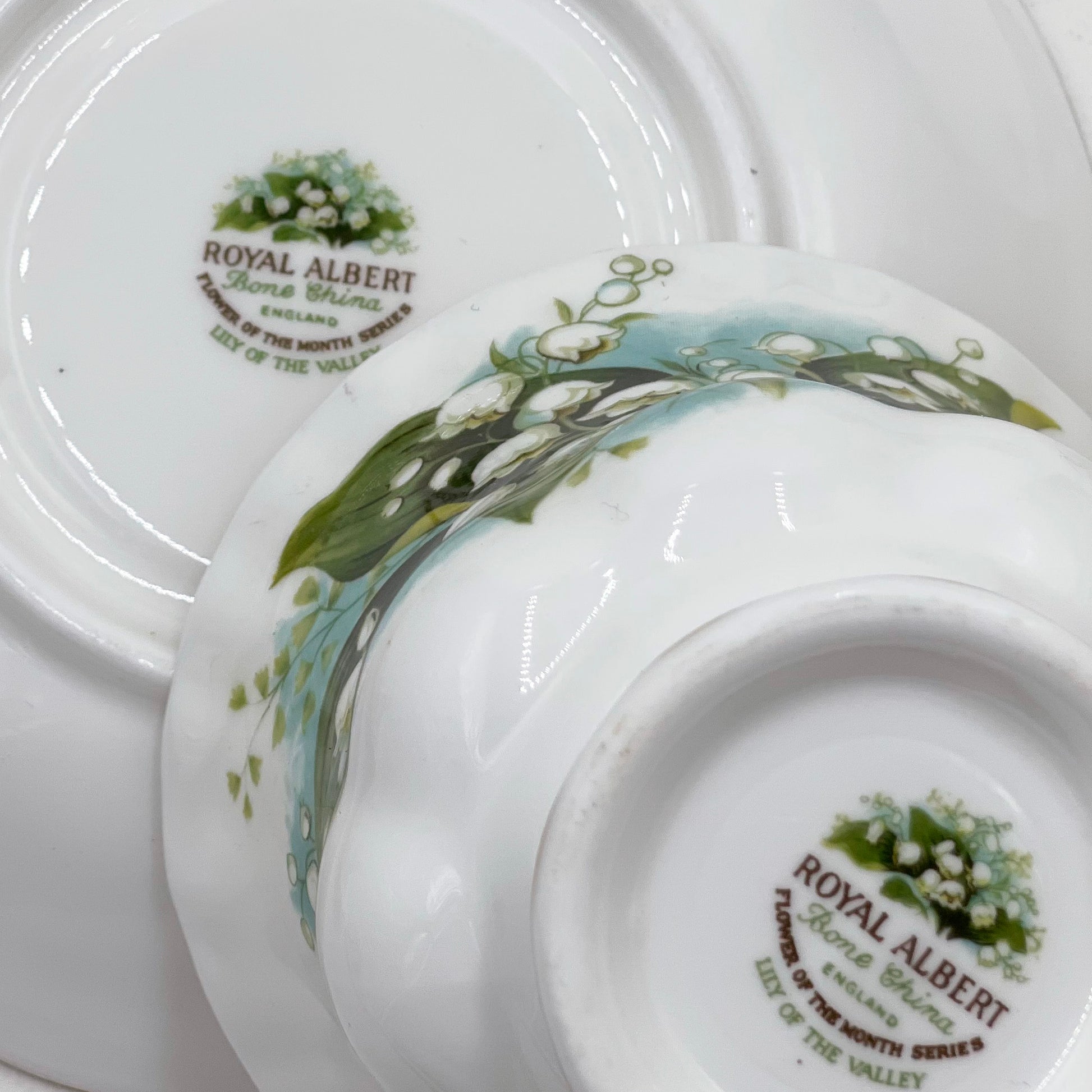 Royal Albert Vintage Flower of the Month May Lily of the Valley Duo