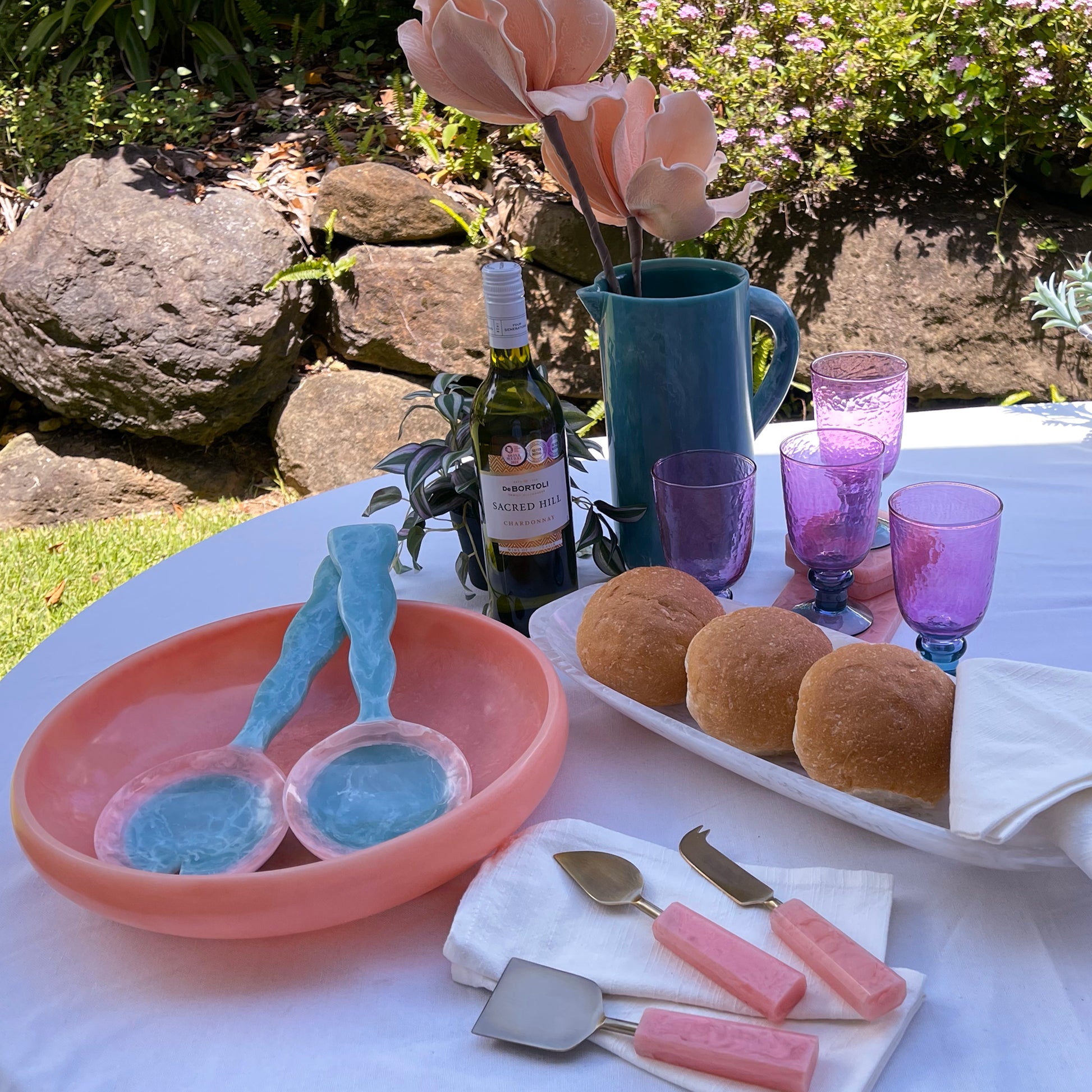 Benny Set of 3 Cheese Knives - pink