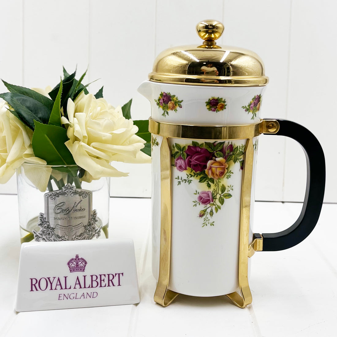 Royal Albert Vintage Old Country Roses Coffee Plunger / Cafetiere