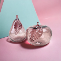 Charming Pink Glass Fruit Set