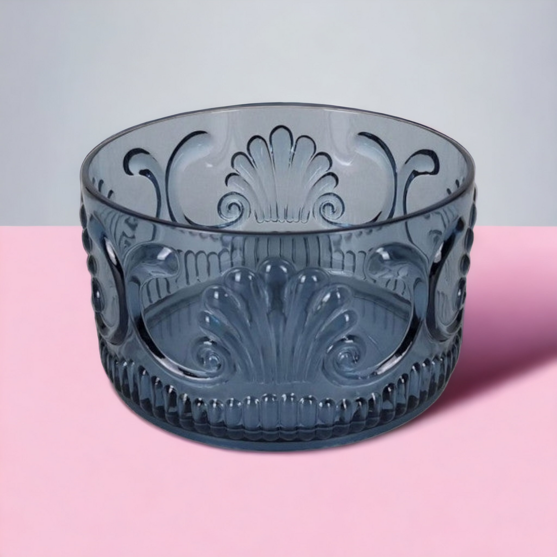 Acrylic Scollop Blue Snack Bowl