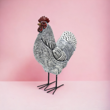 Stevie Grey Wash Standing Rooster