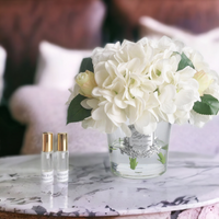 Cote Noire Hydrangeas & Rosebuds Ivory White