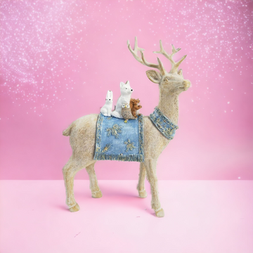 Woodland Reindeer Beige & Blue