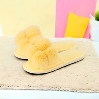 Pom Pom Slippers – Cosy Luxe – Sunshine