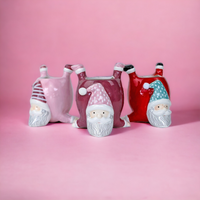 Santa Planter Red