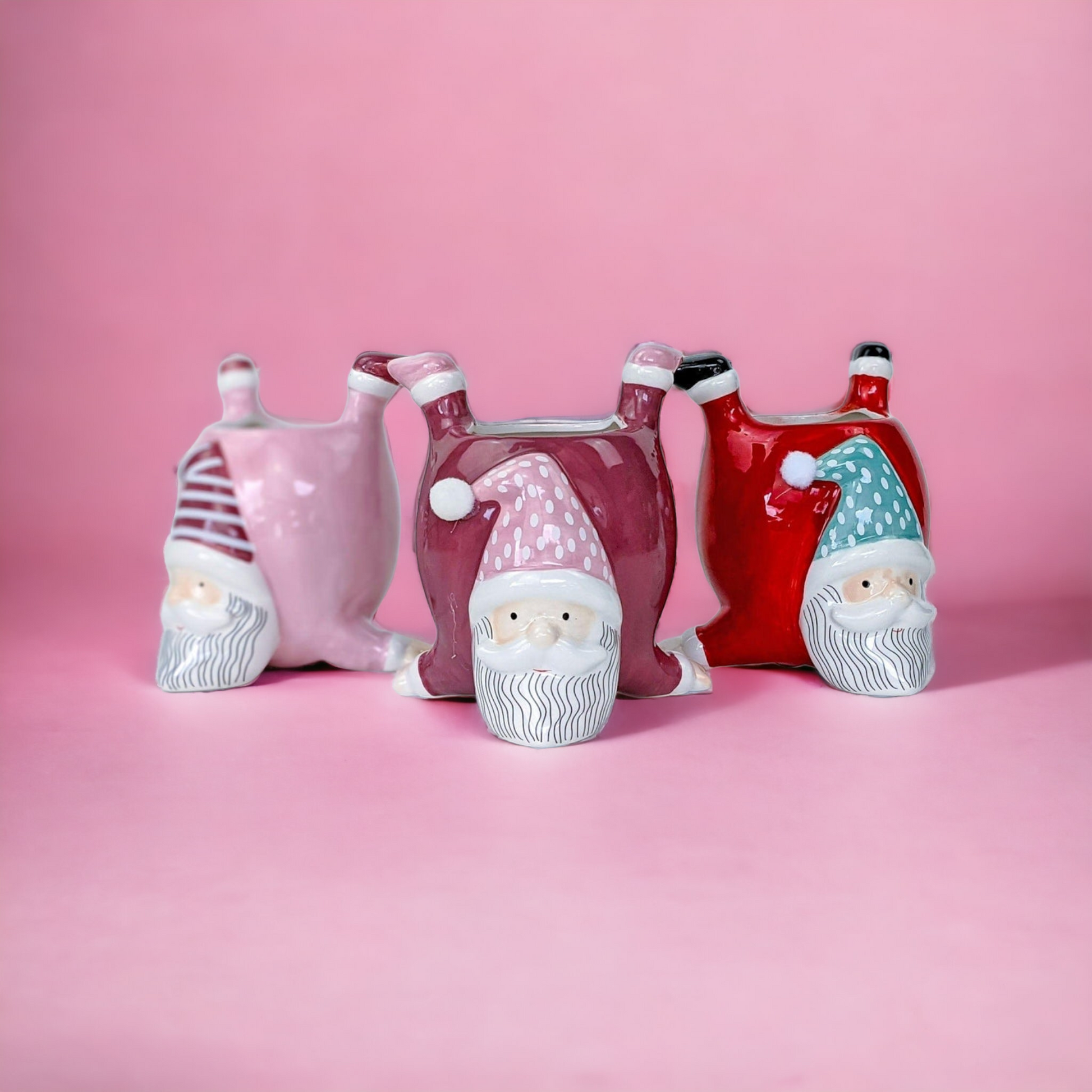 Santa Planter Dark Pink
