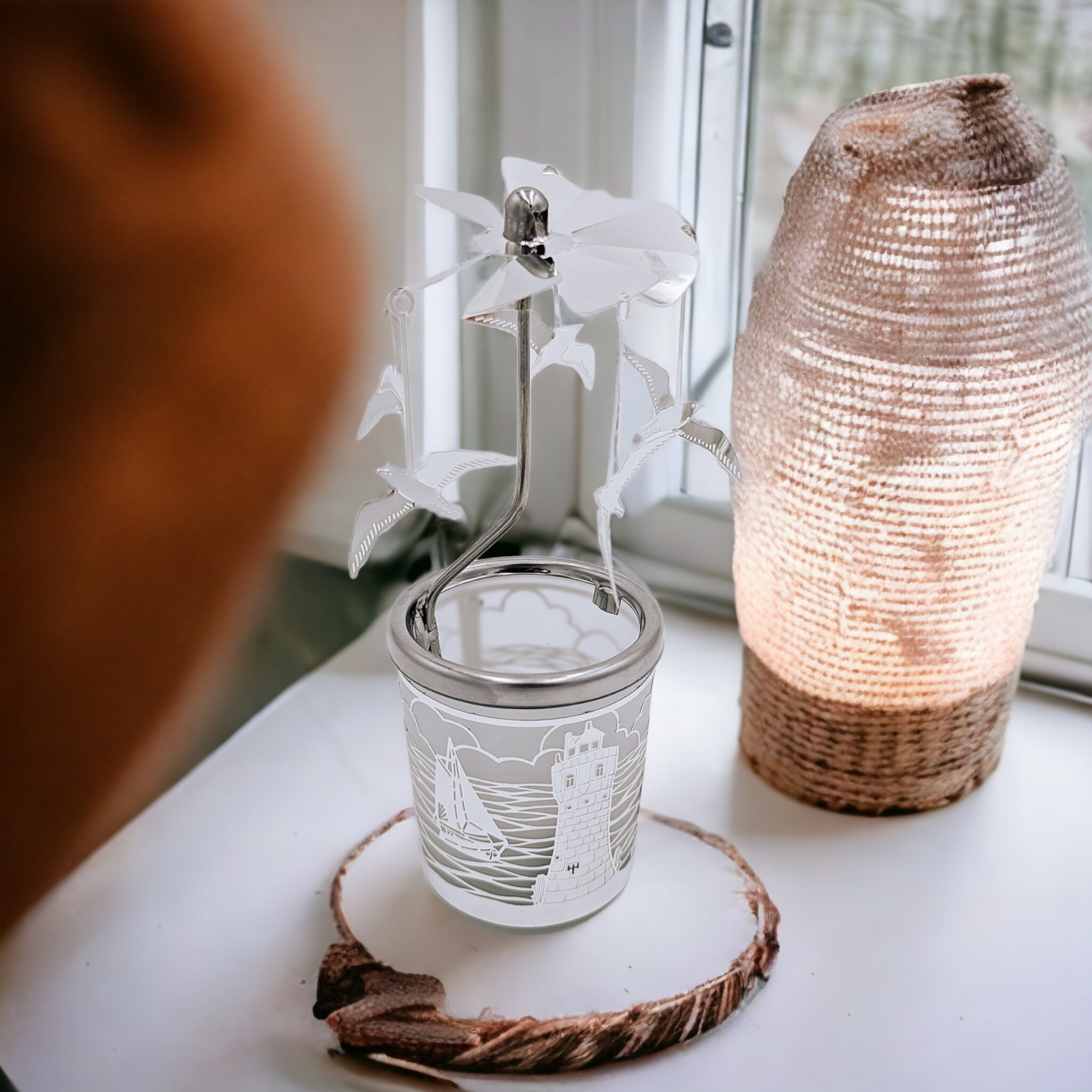 Candle Jar & Carousel - Bird