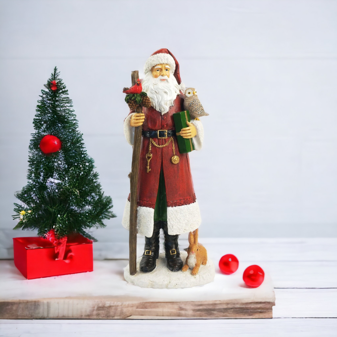 Woodland Santa Standing Decoration
