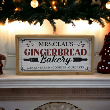 Wooden Santa Hot Chocolate Sign