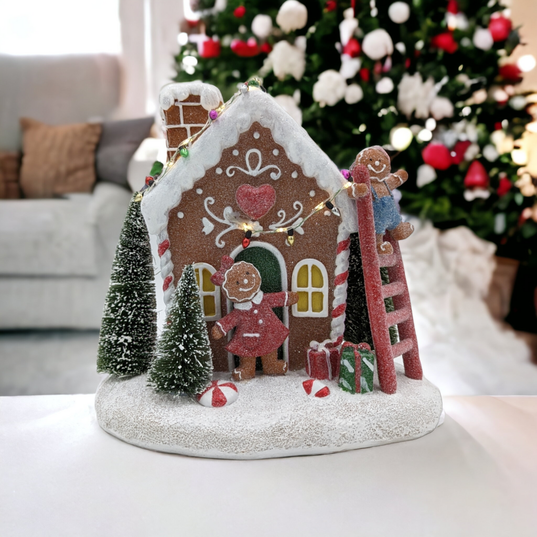 LED Gingerbread House