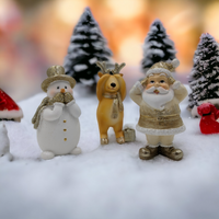 See, Say, Hear No Evil Santa, Snowman and Deer Trio