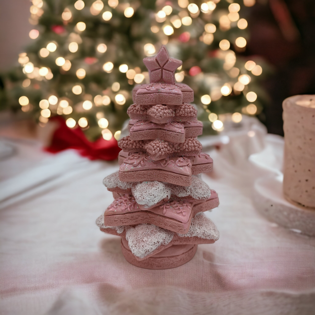 20cm Pink Star Cookie Christmas Tree