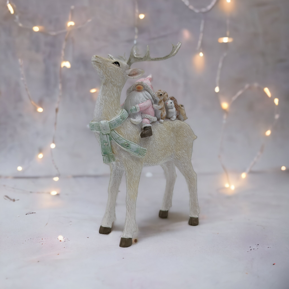 Reindeer with Gnome and Forest Friends
